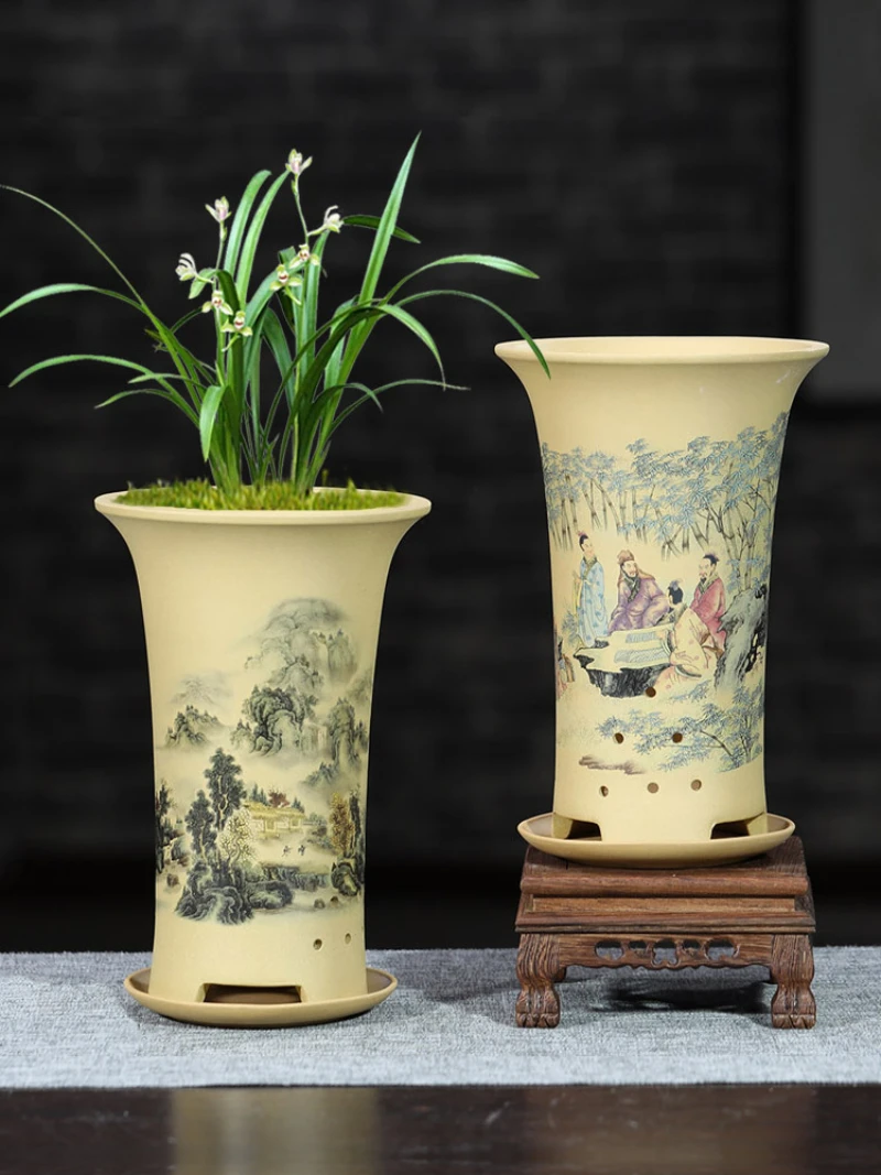 Фиолетовый песочный цветочный  – обзор и цена Terracotta Pot